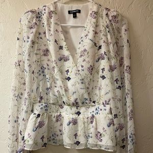 Floral peplum blouse
